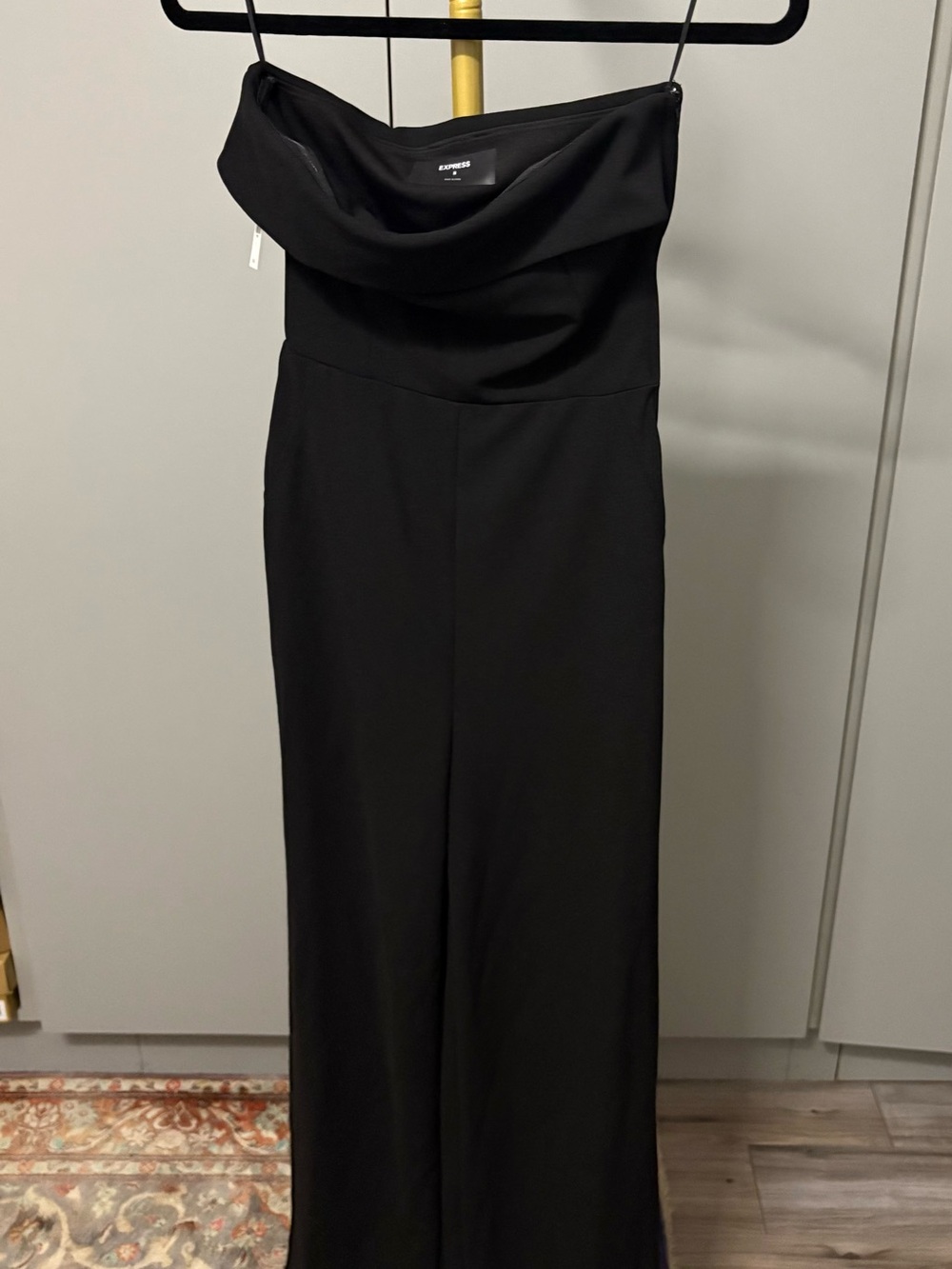 Express Strapless Wide-Leg Jumpsuit - Black - Picture 3 of 3